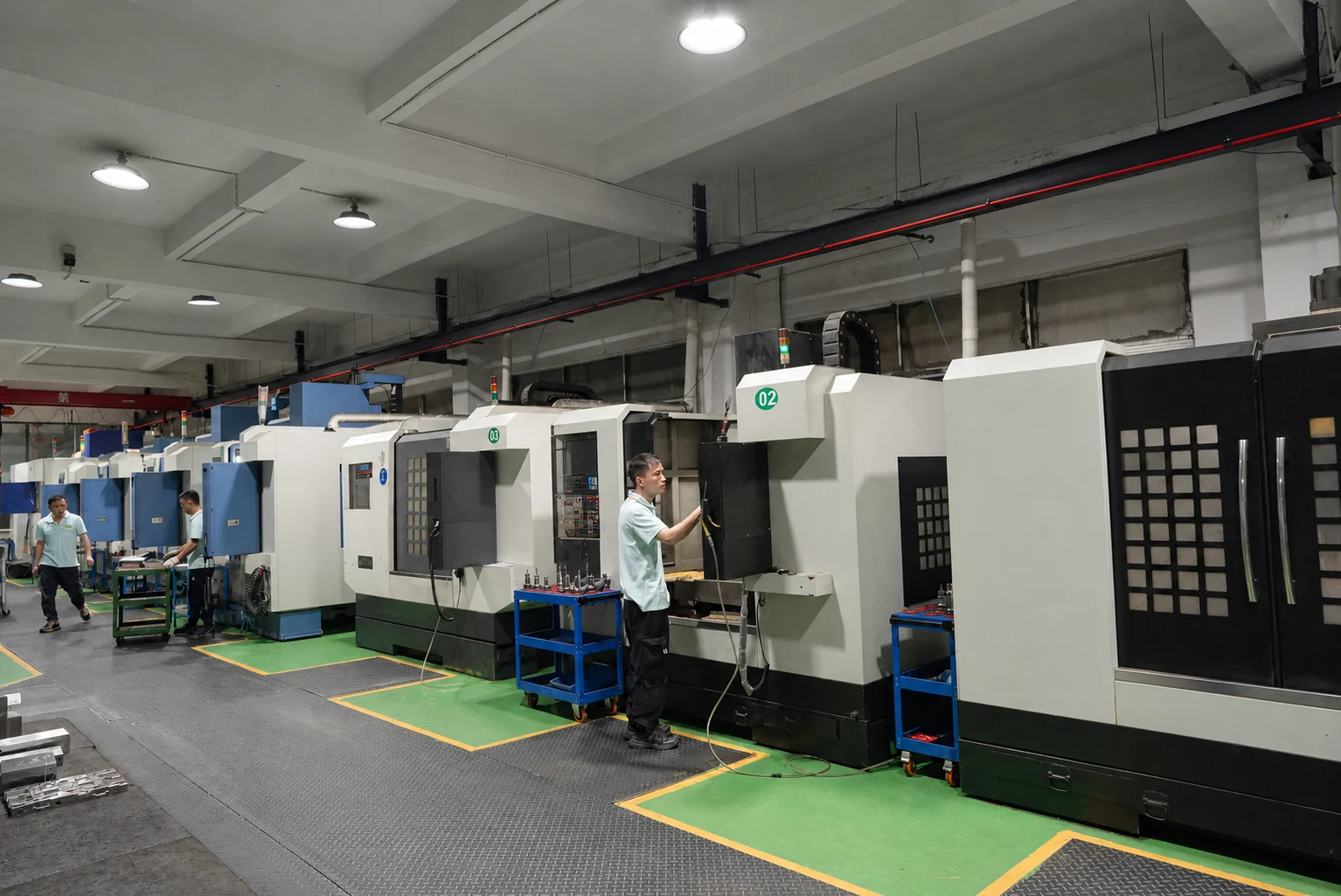 CNC machining workshop supporting injection mold manufacture