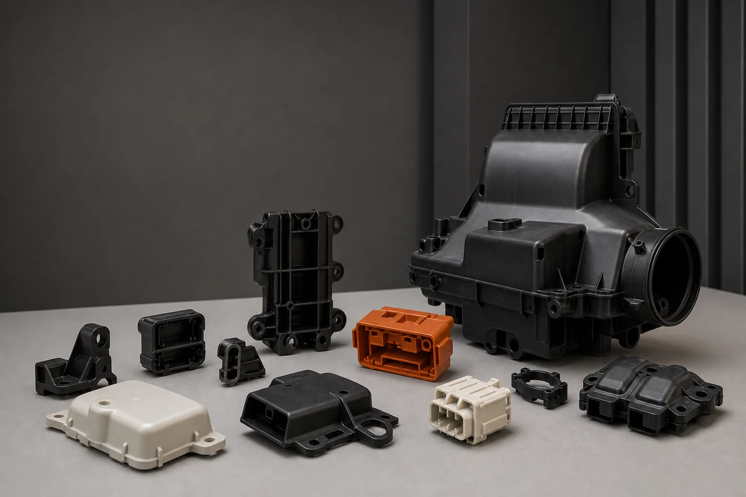 Representative injection molded thermoplastic component family