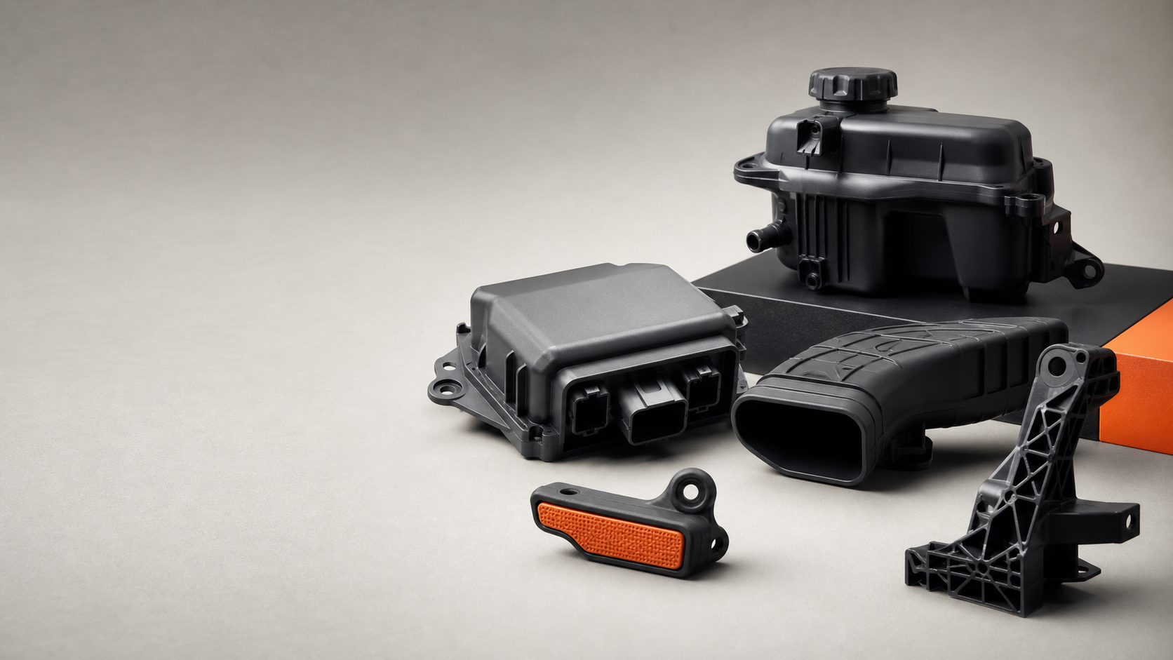 Injection molded component family for industrial use